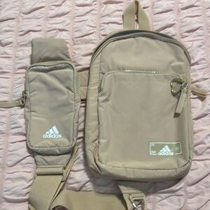 Adidas Tan Crossbody Bag Durable Canvas